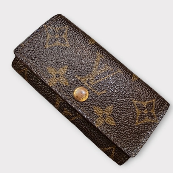 Great Condition! Louis Vuitton Monogram Multicals Four Key And Card Case Holder - Picture 2 of 16
